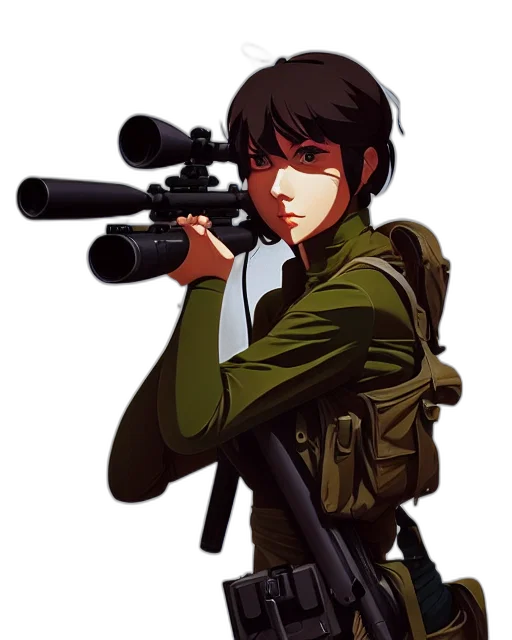 weapon, jacket, staff, anime transparent PNG cut-out