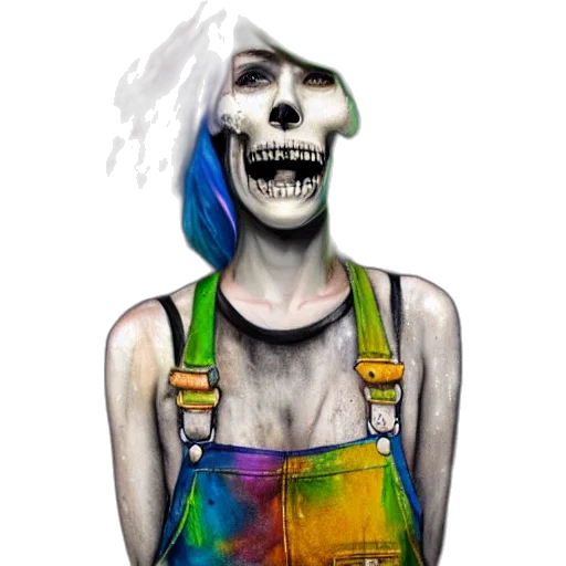 face, mask, dress, staff transparent PNG cut-out