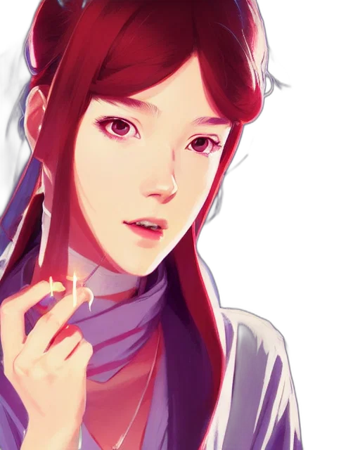 staff, face, anime, fantasy art transparent PNG cut-out
