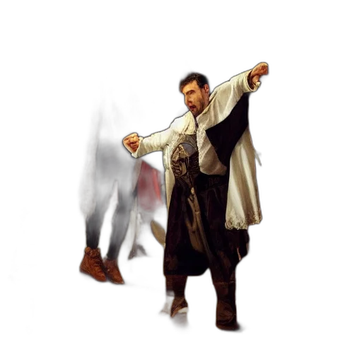 weapon, sword, staff, jacket transparent PNG cut-out