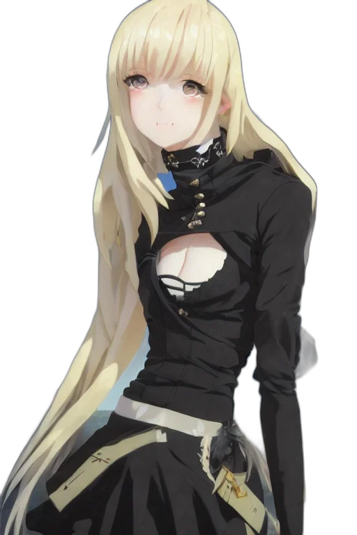 dress, jacket, staff, weapon transparent PNG cut-out