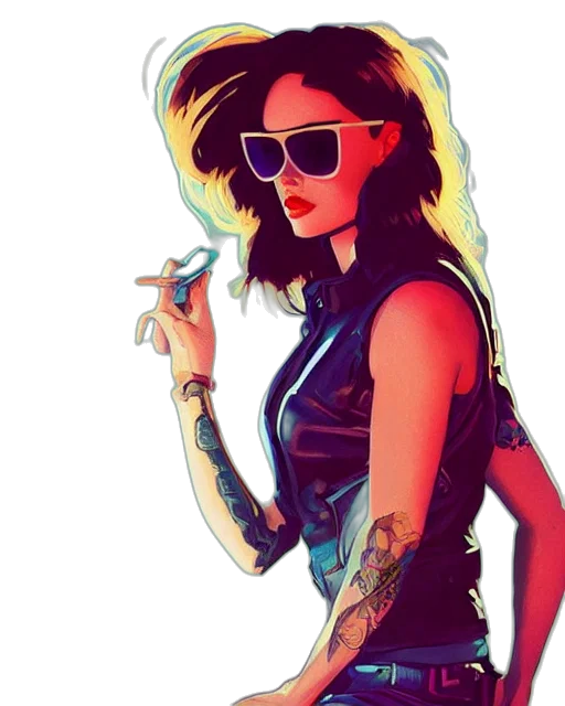 jacket, dress, comic book art, cartoon transparent PNG cut-out