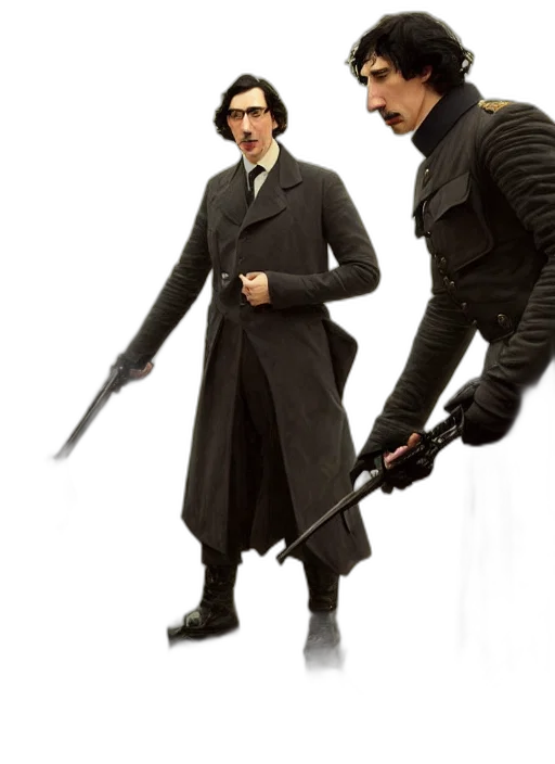 staff, weapon, jacket, concept art transparent PNG cut-out