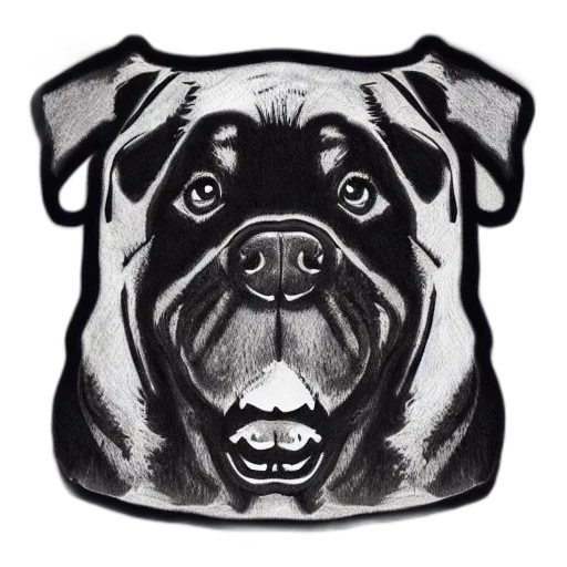 face, animal, photorealistic, pencil sketch transparent PNG cut-out