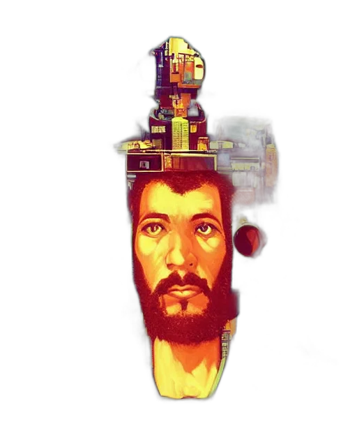robot, bottle, weapon, face transparent PNG cut-out