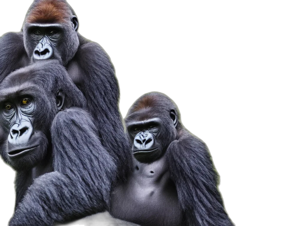 animal, photorealistic, gorilla, headset transparent PNG cut-out
