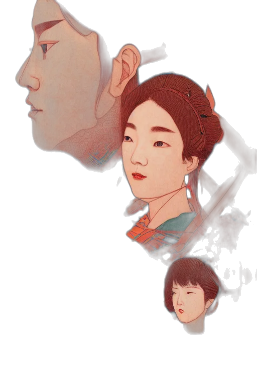 face, mask, watercolor, concept art transparent PNG cut-out
