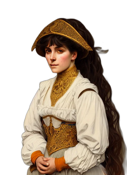 hat, face, staff, dress transparent PNG cut-out