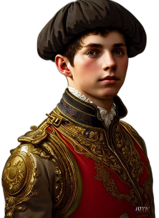crown, hat, face, jacket transparent PNG cut-out
