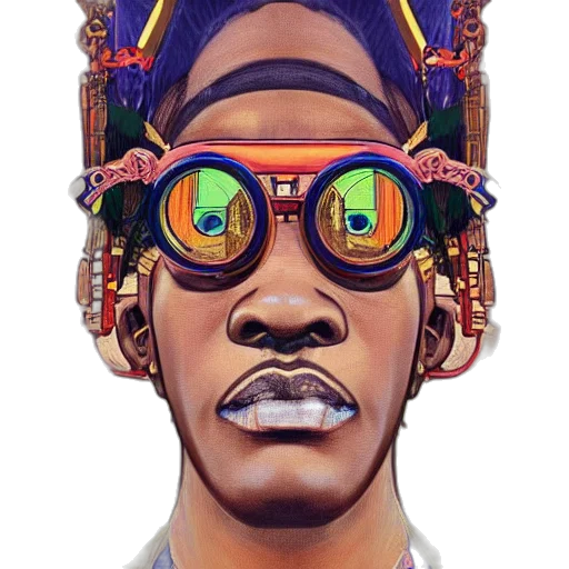 face, mask, crown, cartoon transparent PNG cut-out