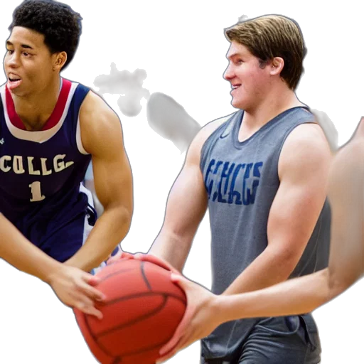 college, male, athletes, playing transparent PNG cut-out