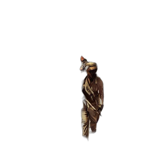 staff, hat, animal, jacket transparent PNG cut-out