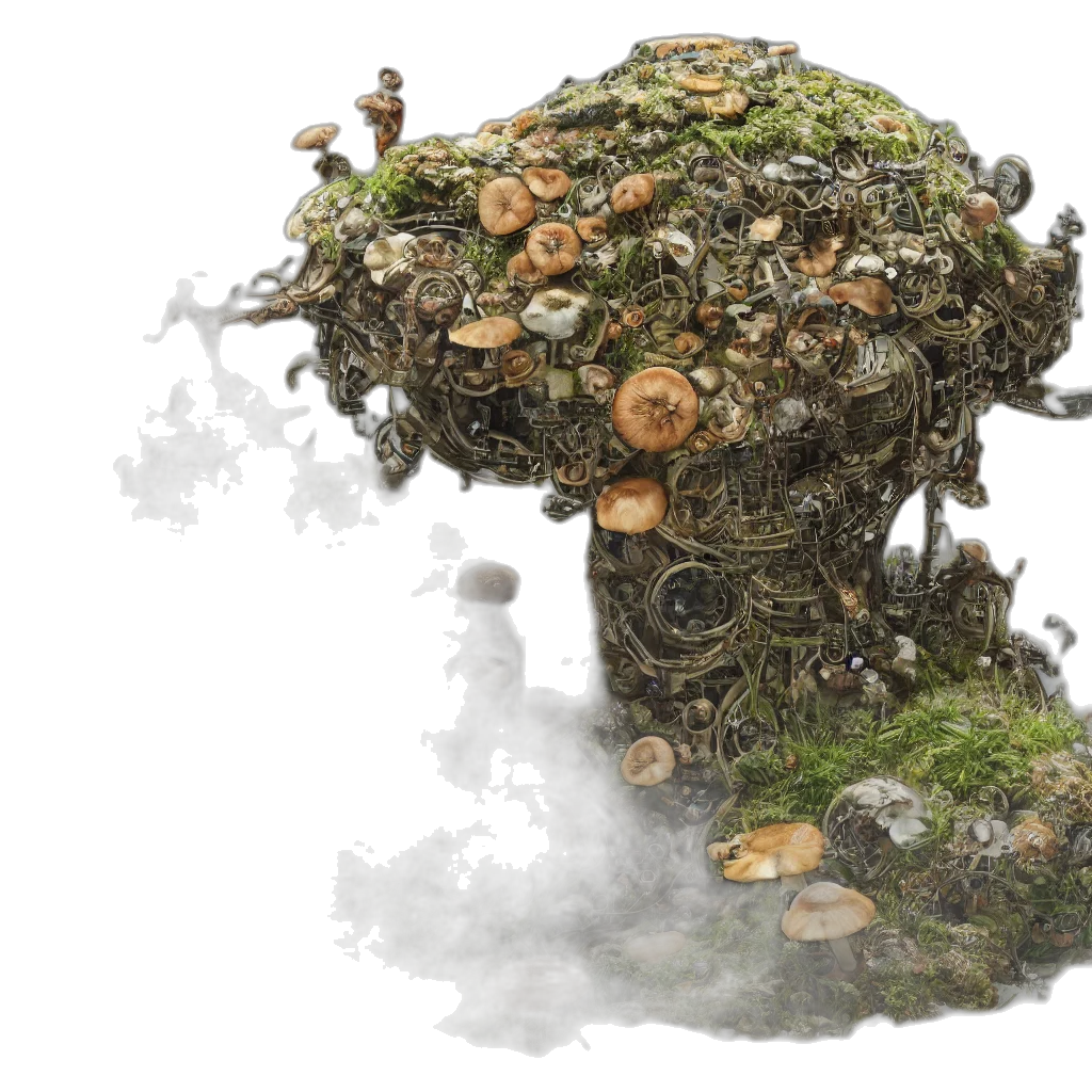 crown, tree, concept art, 3d render transparent PNG cut-out