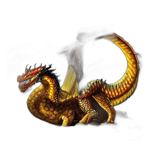 dragon, staff, creature, animal transparent PNG cut-out