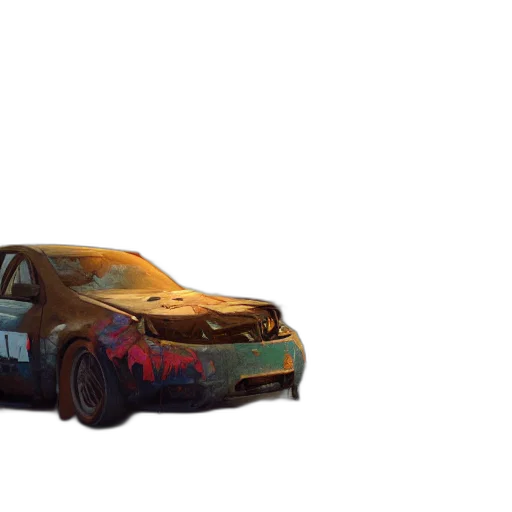 car, weapon, concept art, 3d render transparent PNG cut-out