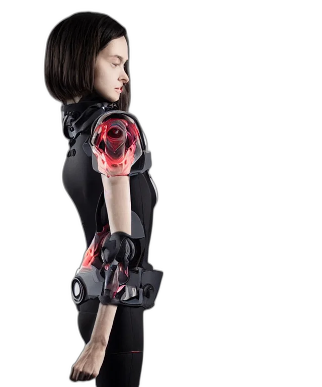 robot, dress, cyberpunk, concept art transparent PNG cut-out