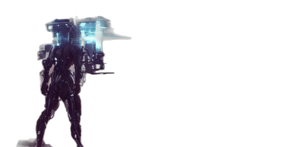 robot, weapon, staff, creature transparent PNG cut-out