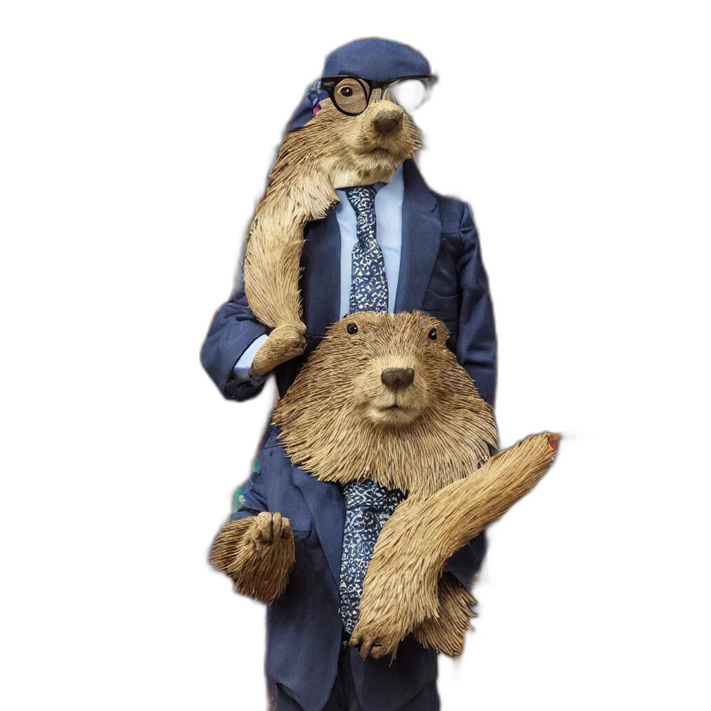 staff, animal, hat, jacket transparent PNG cut-out