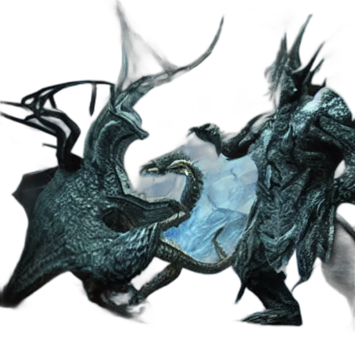 dragon, creature, weapon, sword transparent PNG cut-out