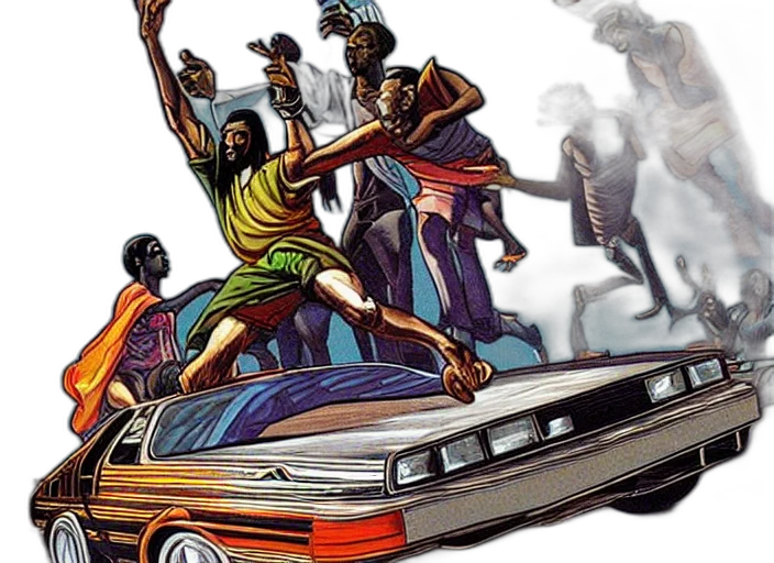 car, concept art, african, jesus transparent PNG cut-out