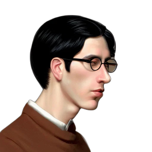 face, staff, jacket, hair transparent PNG cut-out