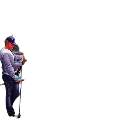 staff, umbrella, weapon, jacket transparent PNG cut-out