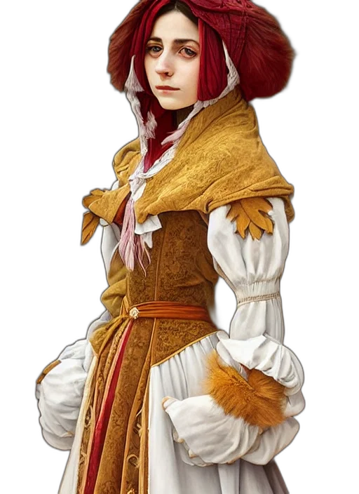staff, face, hat, dress transparent PNG cut-out