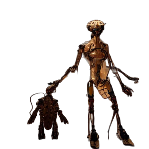 robot, staff, creature, weapon transparent PNG cut-out