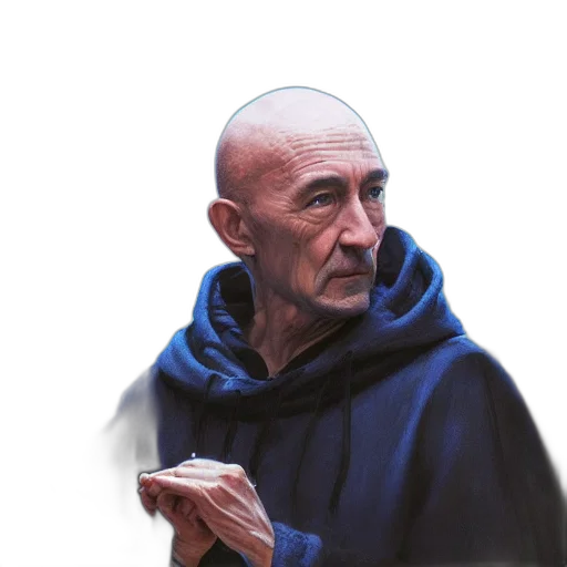 face, staff, jacket, concept art transparent PNG cut-out