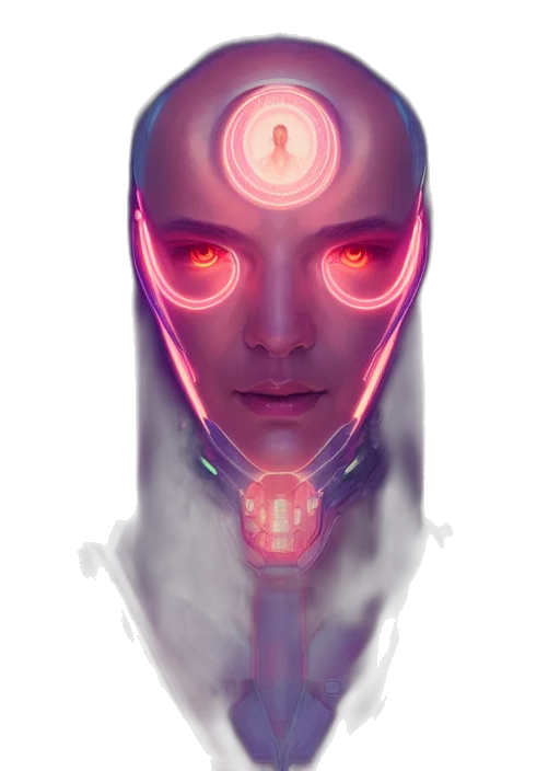 robot, face, mask, creature transparent PNG cut-out