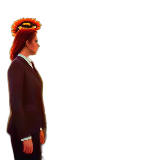 crown, hat, staff, hair transparent PNG cut-out