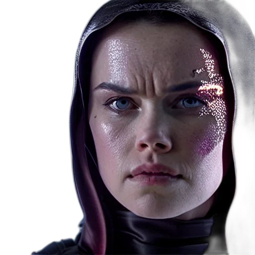 face, robot, jacket, cyberpunk transparent PNG cut-out