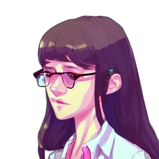 face, staff, jacket, anime transparent PNG cut-out