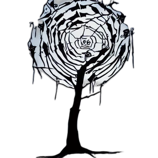 tree, crown, umbrella, staff transparent PNG cut-out