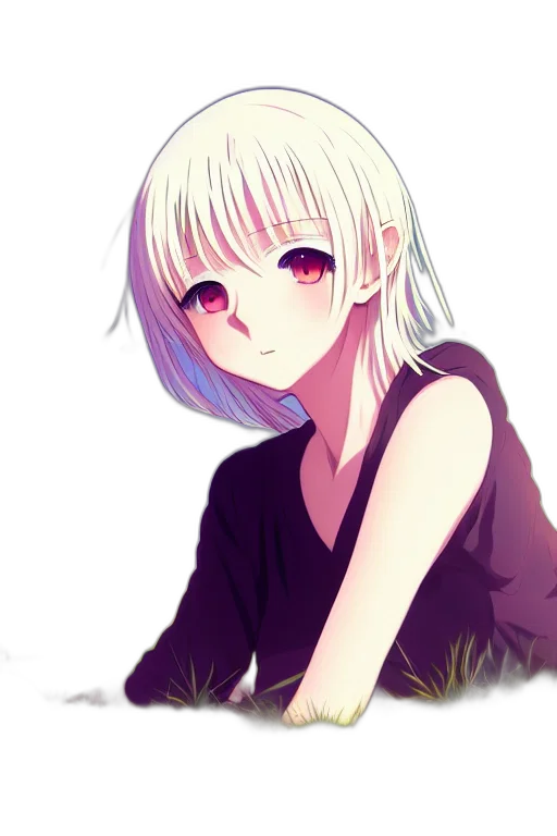 dress, face, flower, creature transparent PNG cut-out