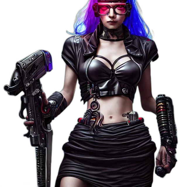 weapon, cyberpunk, concept art, comic book art transparent PNG cut-out