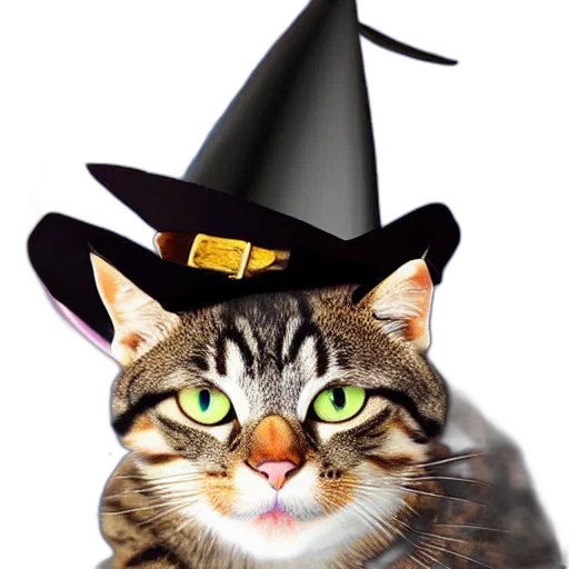 hat, staff, animal, photorealistic transparent PNG cut-out