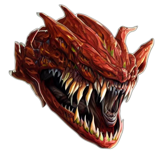 dragon, creature, mask, face transparent PNG cut-out