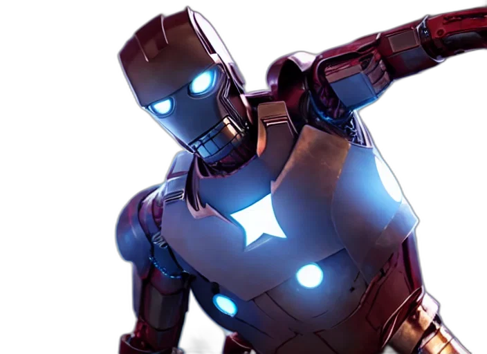robot, concept art, 3d render, comic book art transparent PNG cut-out