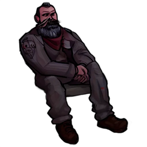 jacket, staff, pixel art, concept art transparent PNG cut-out