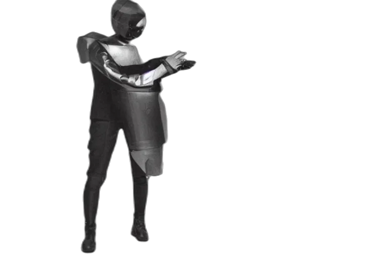 robot, mask, staff, jacket transparent PNG cut-out