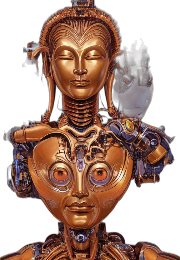 robot, jewelry, mask, face transparent PNG cut-out