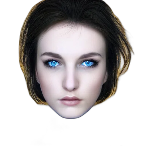 face, mask, hair, jewelry transparent PNG cut-out