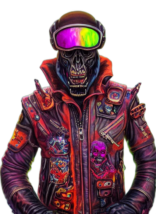 jacket, mask, face, robot transparent PNG cut-out