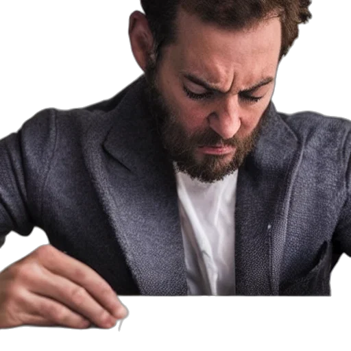 jacket, staff, face, hair transparent PNG cut-out