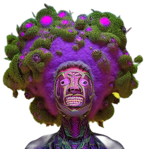 creature, face, hair, mask transparent PNG cut-out