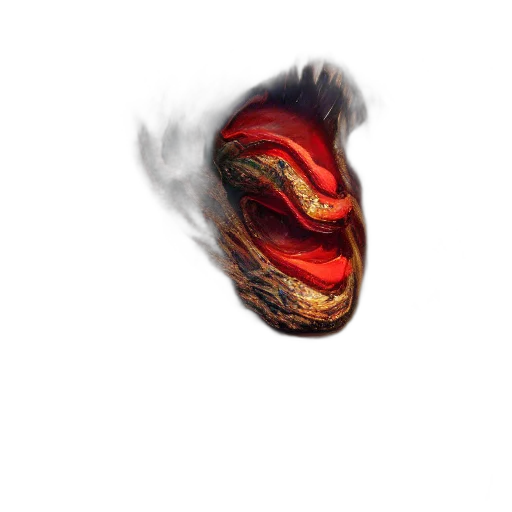 dragon, mask, face, hair transparent PNG cut-out