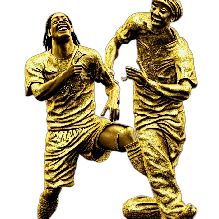 concept art, 3d render, golden, stoic transparent PNG cut-out