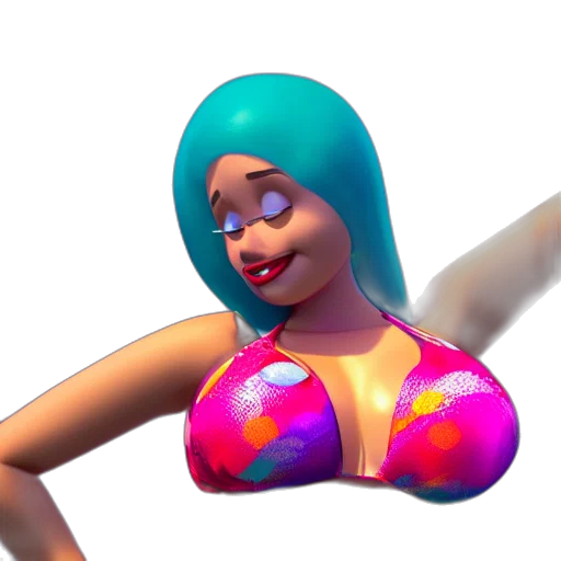 dress, 3d render, concept art, vaporwave transparent PNG cut-out