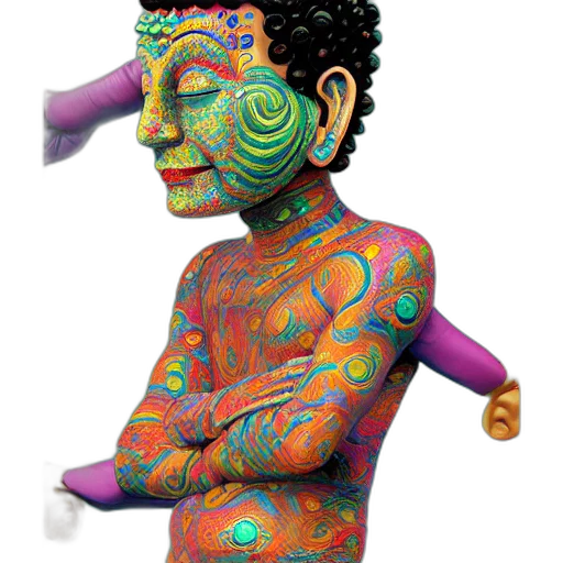 mask, jewelry, staff, 3d render transparent PNG cut-out